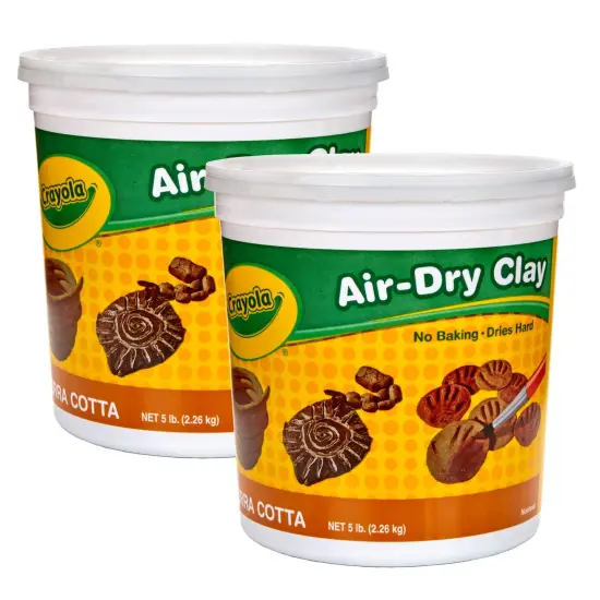 Air-Dry Clay, Terra Cotta, 5 lb Tub, Pack of 2 {1}