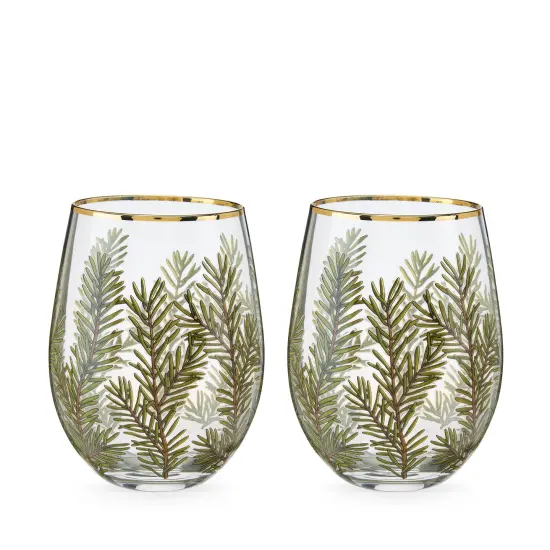 Woodland Stemless Wine Glass Set  {1}