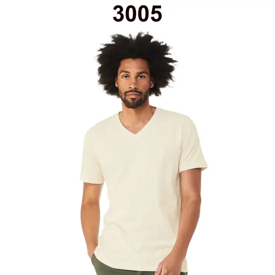 BELLA + CANVAS&reg; Jersey V Neck Short Sleeve Tee Vintage white {3}