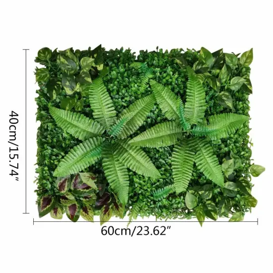 9x Artificial Mat Foliage Panel Decoration Greenery Wall Hedge Grass Fence {2}