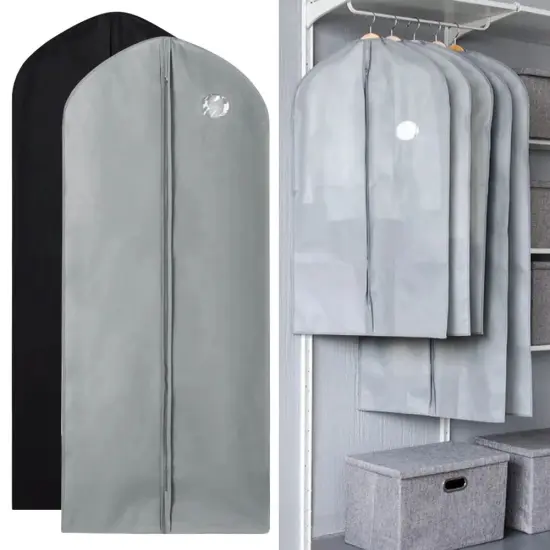Kitcheniva Hanging Garment Bag Suit Dress Storage 60 Inch 1 Pc Grey {2}
