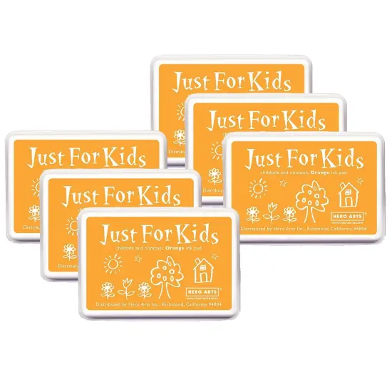 Just for Kids&reg; Ink Pad, Orange, Pack of 6 {1}