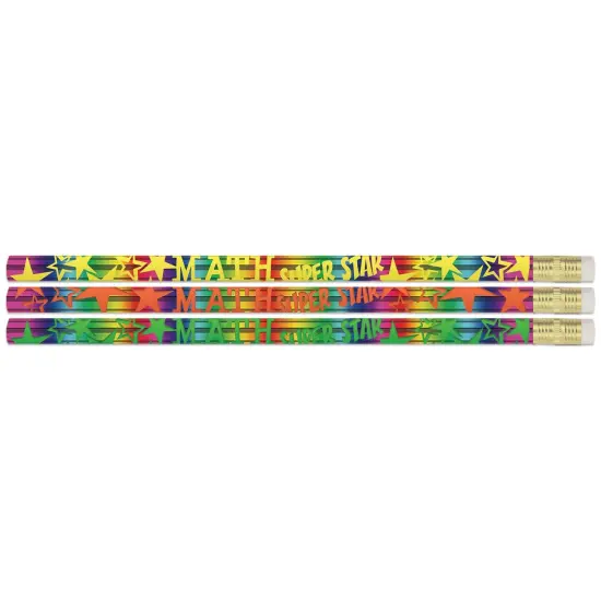 Math Super Star Pencils, 12 Per Pack, 12 Packs {1}