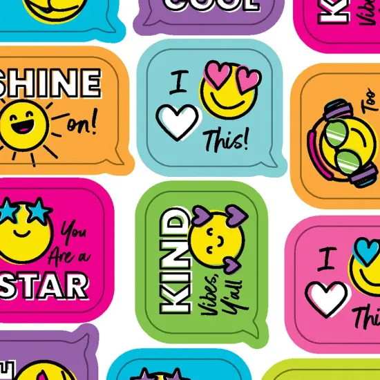 Kind Vibes Smiley Faces Shape Stickers, 72 Per Pack, 12 Packs {2}