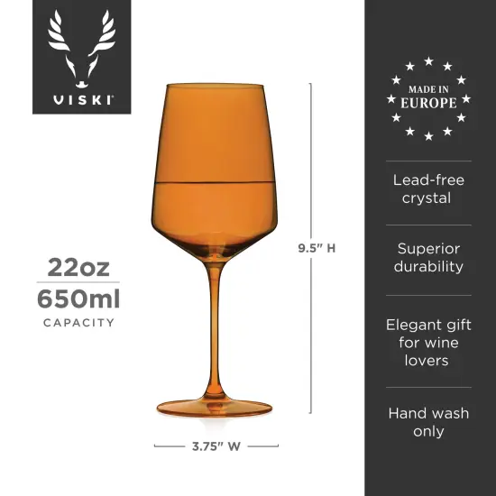 Reserve Nouveau Crystal Wine Glasses in Sunset  {5}