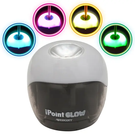 iPoint&reg; Glow Color Changing Battery Pencil Sharpener, Assorted Colors (No Color Choice) {2}