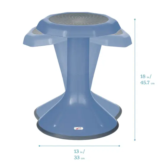 ACE Active Core Engagement Wobble Stool, Portable Flexible Seating, 18in Seat Height Powder Blue {2}
