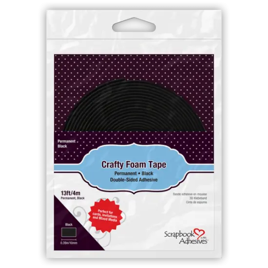 Crafty Foam Tape Black Roll 13 ft 1/16" thick {1}