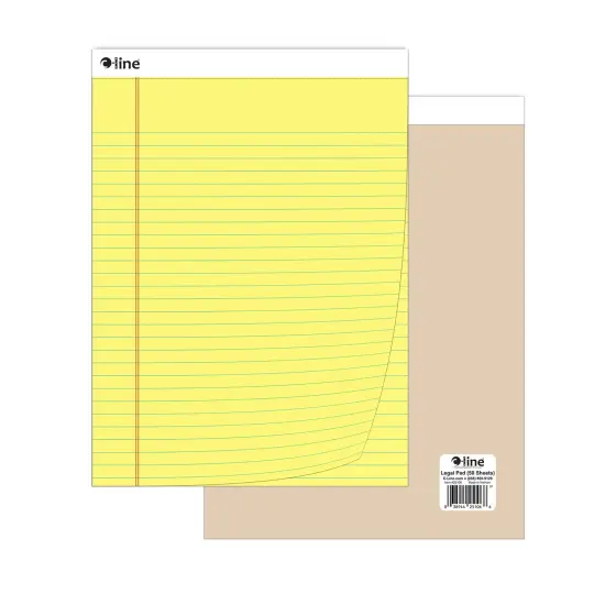 Legal Pad, Wide Ruled, Yellow, 50 Sheets, Pack of 12 {3}