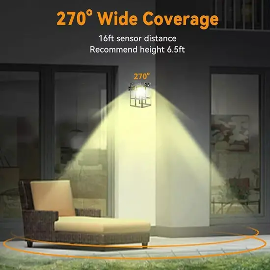 Solar Wall Lights Pathway Lantern Motion Sensor LED Bulb Outdoor Lamp Waterproof {3}