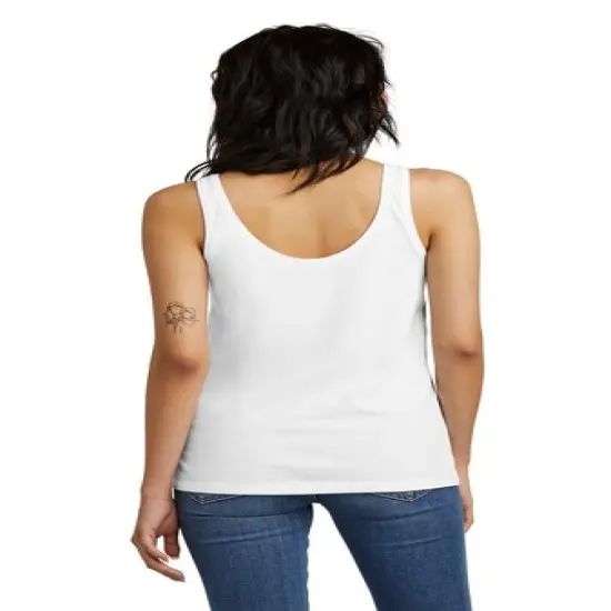 District&reg; Women&rsquo;s Perfect Blend CVC V-Neck Tank Light heather grey {7}