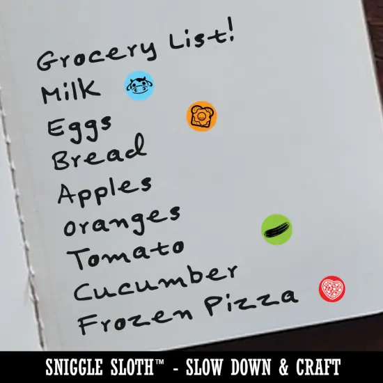 Eat Spoon and Fork Kitchen 200+ 0.50" Round Stickers Rainbow {6}