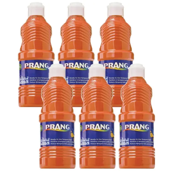 Washable Tempera Paint, Orange, 16 oz, Pack of 6 {1}