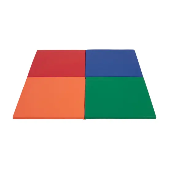 Play Patch Activity Mat Squares, Modular Playmat, 4-Pack Hunter Green {7}