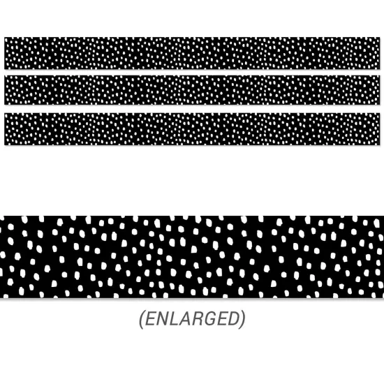 Messy Dots on Black EZ Border, 48 Feet Per Pack, 3 Packs {1}