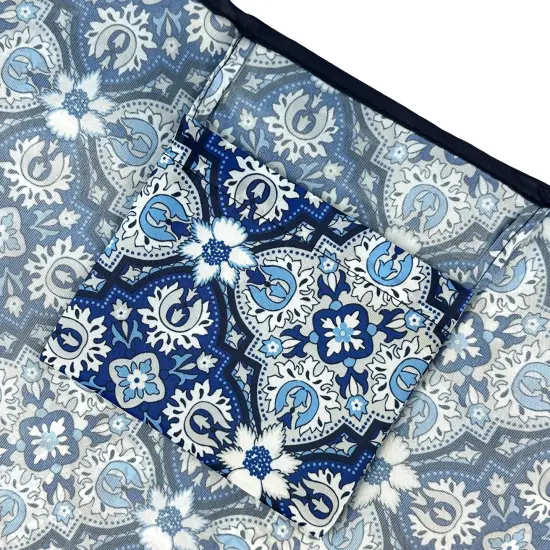 Wrapables Large Foldable Tote Nylon Reusable Grocery Bags, Floral Mosaic {6}