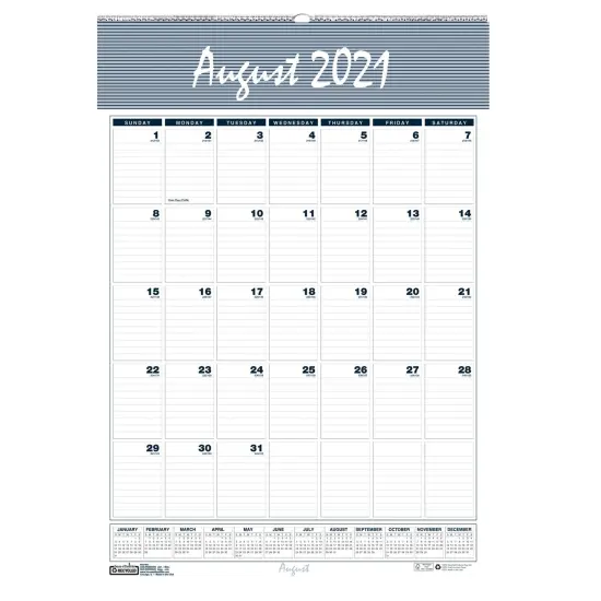 Bar Harbor Academic Wall Calendar, 31.25"L x 22"W {1}