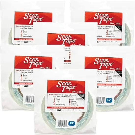 Scor-Tape 1/4" x 27 yd - 6 Roll pk {1}