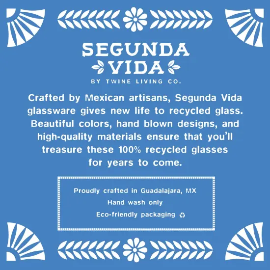 Tortuga Recycled Stemless Wine Glass Set  {6}