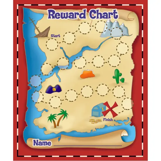 Treasure Hunt Mini Reward Charts with Stickers, 36 Charts Per Pack, 3 Packs {2}