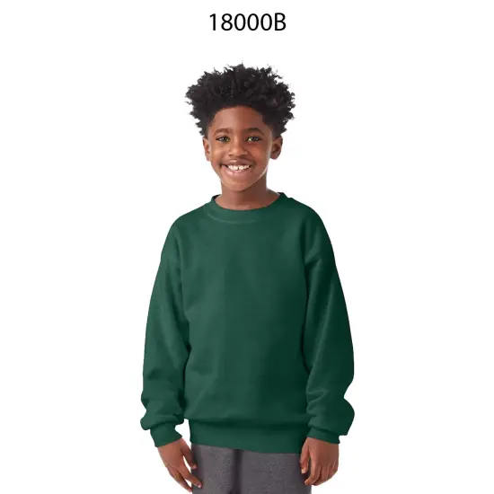 GILDAN&reg; Heavy Blend Youth Crew-neck Long Sleeve Sweatshirts {3}