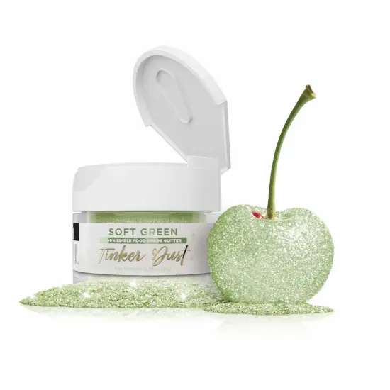 Bakell - Soft Green Tinker Dust Edible Glitter (5g, 1x Jar) for Food, Desserts, and Beverages! {1}