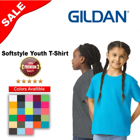 Gildan&reg; Softstyle Youth Short Sleeve Crew-Neck T-Shirt Sport grey {2}