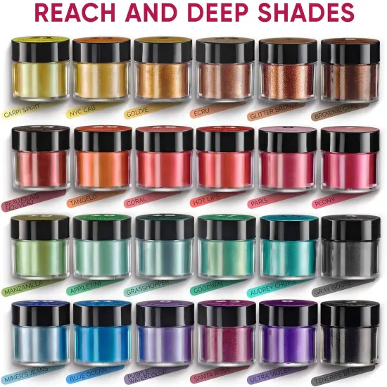 Cosmetic Grade Mica Powder 24*0.2Oz Color Set Assortment - Natural Coloring Pigment {3}