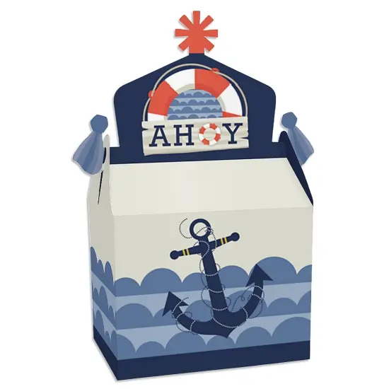 Big Dot of Happiness Ahoy - Nautical - Treat Box Party Favors - Baby Shower or Birthday Party Goodie Gable Boxes - Set of 12 {1}