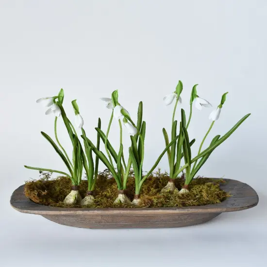 10" Faux Standing Snowdrop w/Bulb {5}