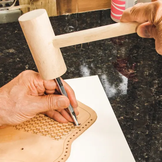 Realeather(R) Crafts Wooden Mallet-10" Handle W/4"X1.75" Head {2}