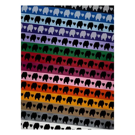 Pomeranian Dog Solid Satin Ribbon for Bows Gift Wrapping DIY Craft Projects - 1" - 3 Yards Silver Ribbon {1}