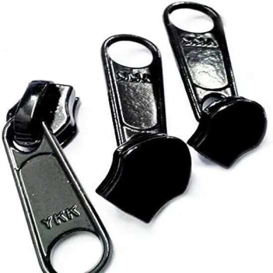 YKK Sale Zipper Sliders - YKK #5 Coil Long Pull N/L Color Black - 3 Per Pack {1}