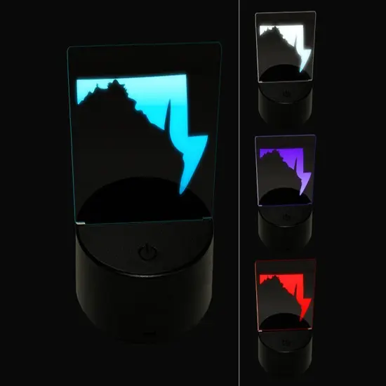 Maryland State Silhouette 3D Illusion LED Night Light Sign Nightstand Desk Lamp {1}