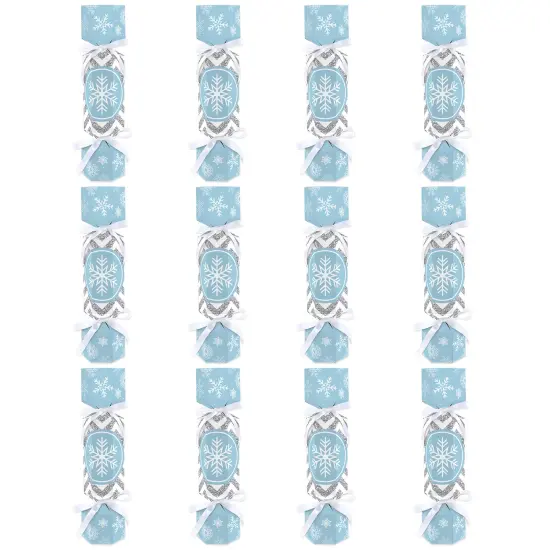 Big Dot of Happiness Winter Wonderland - No Snap Snowflake Holiday Party and Winter Wedding Party Table Favors - DIY Cracker Boxes - Set of 12 {6}