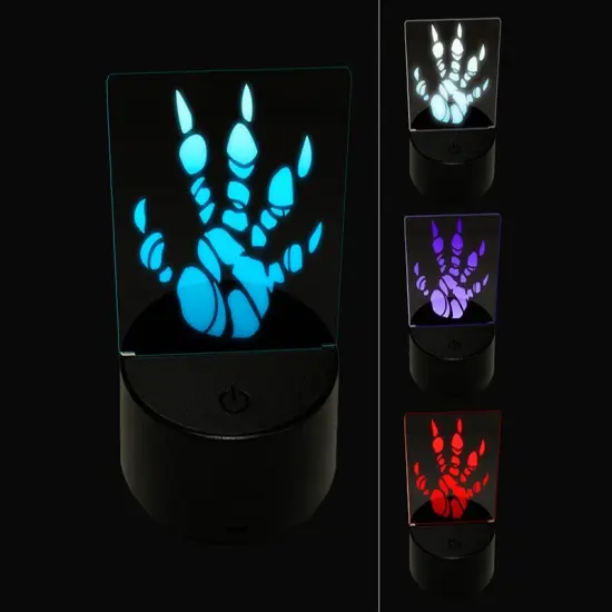 Dragon Claw Footprint Talon 3D Illusion LED Night Light Sign Nightstand Desk Lamp {1}