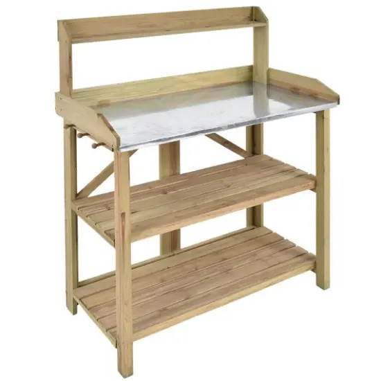 Garden Wooden Plant Bench Work Station {1}