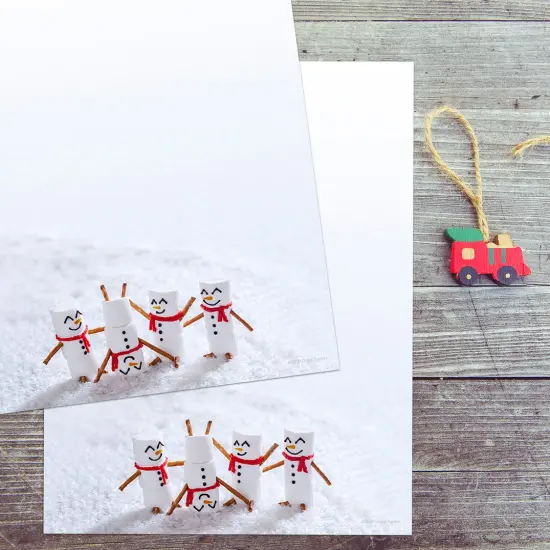 Great Papers! Marshmallow Snowmen Holiday Stationery Letterhead, 8.5" x 11", Inkjet and Laser Printer Compatible, 80 count {3}