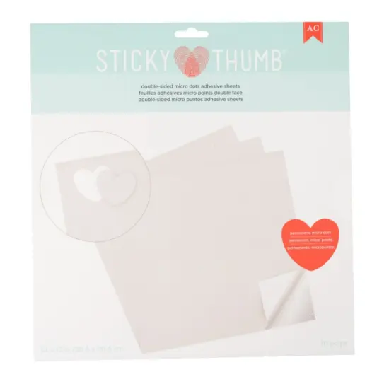 Sticky Thumb Double-Sided Adhesive 12"X12" 10 Sh Pck Clear Dotted 60000219 by American Crafts {4}