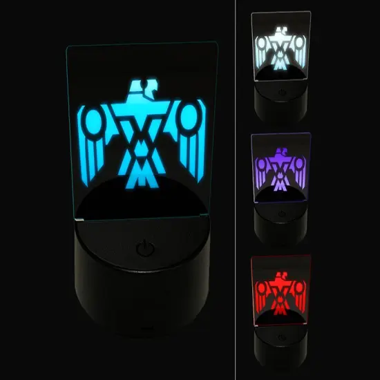 Southwestern Style Tribal Thunderbird Eagle Hawk 3D Illusion LED Night Light Sign Nightstand Desk Lamp {1}