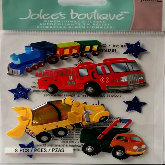 Jolee's Boutique Trucks And Trains Dimensional Stickers {1}