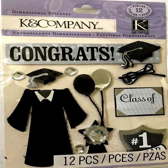 K & Company Graduation Day Dimensional Stickers {1}