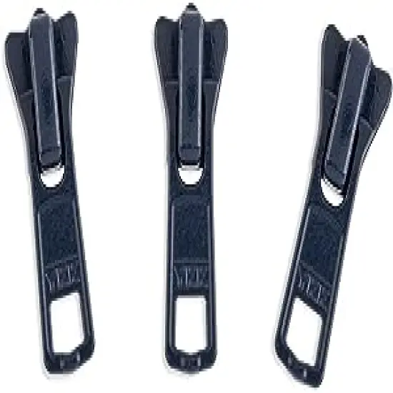Zipper Repair Kit - #3 YKK Vislon Sliders - Color: Navy #560-3 Sliders Per Pack - Made in The United States {1}