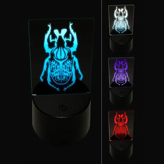 Goliath Beetle Giant Insect 3D Illusion LED Night Light Sign Nightstand Desk Lamp {1}