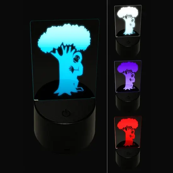 Bigfoot Sasquatch Hiding Behind Tree 3D Illusion LED Night Light Sign Nightstand Desk Lamp {1}