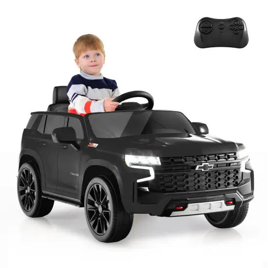 Electric Kids Ride-On Car with Remote Control and Music Player Black {2}