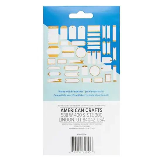 We R Memory Keepers PrintMaker Foiled Tags 60000096 EMBELLISHMENT NEW {4}