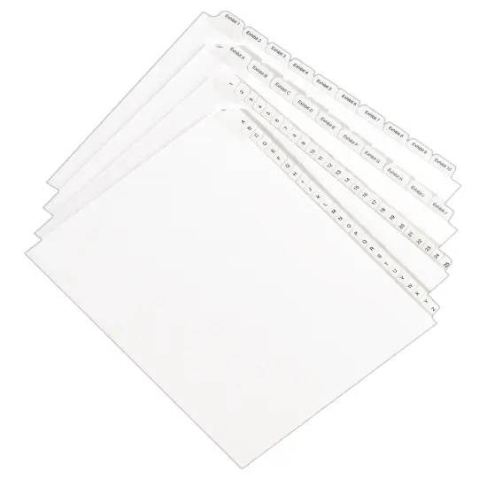 Avery Legal Exhibit Binder Dividers, Preprinted 76-100 Tab, Side Tabs, Unpunched Letter Size, 1 Set Collated, 4 Sets per Pack (01704) {6}