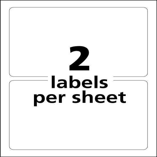 Avery Permanent Durable ID Labels, TrueBlock, 5" x 8-1/8", Matte White, 100 Labels (6579) {4}