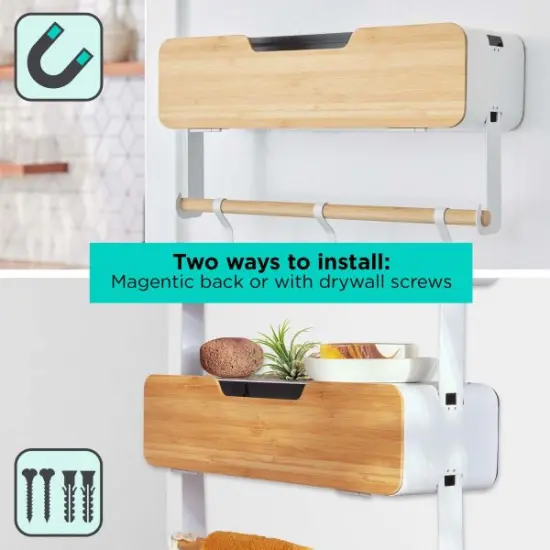 BLACK+DECKER White Hanging Rack System-Shelf W/ Door (BDSTKT282WH) {3}